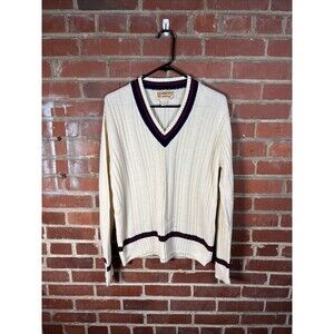 Vintage 70s/80s Jantzen Tennis Collegiate Style V-Neck Sweater USA Adult Large